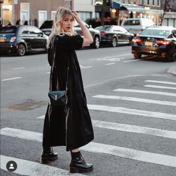 Zara Black Dress With Voluminous Sleeves NWT - Picture 11 of 16